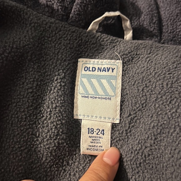 Old Navy Puffer Zipper Orange Gray Toddlers Jacket Size  18-24 M - Picture 15 of 16